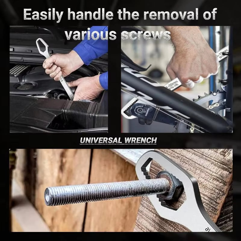 Self-Tightening Adjustable Glasses Wrenches 8-24Mm Universal Torx Wrench Board Double-Head Torx Spanner Hand Tools for Factory