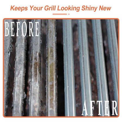 1 Set BBQ Grill Cleaning Brush Stainless Steel Barbecue Cleaner With 18in Suitable Handle Stiff Wire Bristles For Grill Cooking Grates