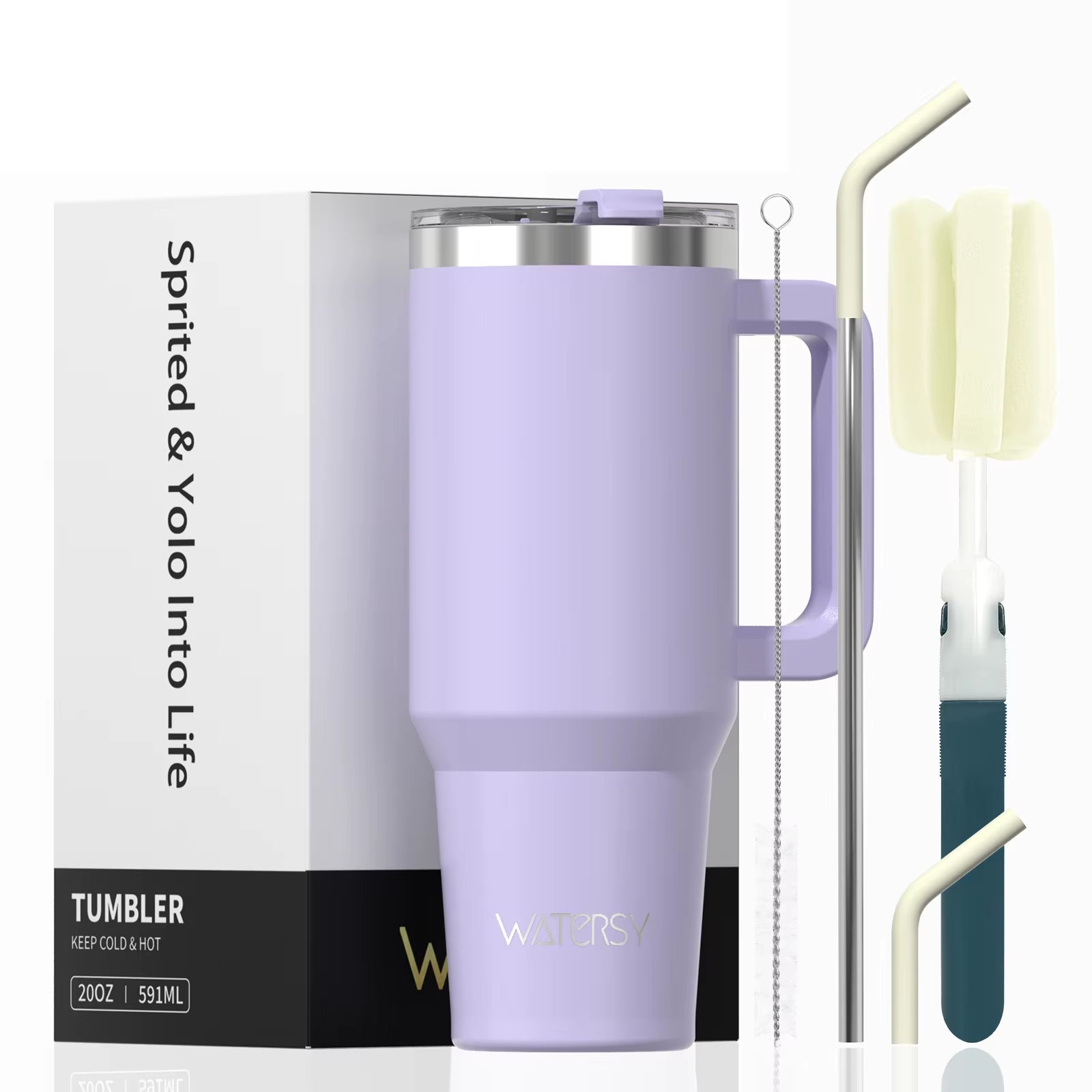 30/40Oz Tumbler with Handle and Straw Large Capacity Stainless Steel Thermal Cup for Coffee Double Vacuum Insulated Mug