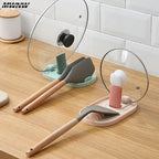 1pcs Polychrome Foldable Nordic Style Pot Holder Lid Shovel Storage Rack Practical Multifunctional Utensils for Kitchen Supplies