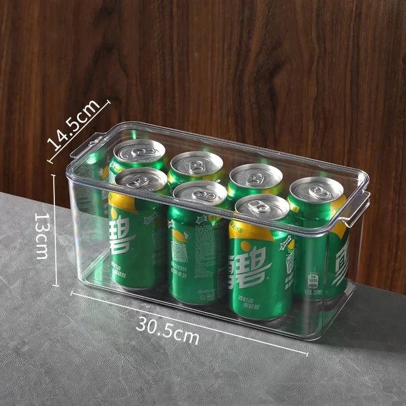 Fridge Organizer Stackable Refrigerator Organizer Bins with Lids Clear Fruit Storage Containers Freezer Pantry Kitchen Organizer