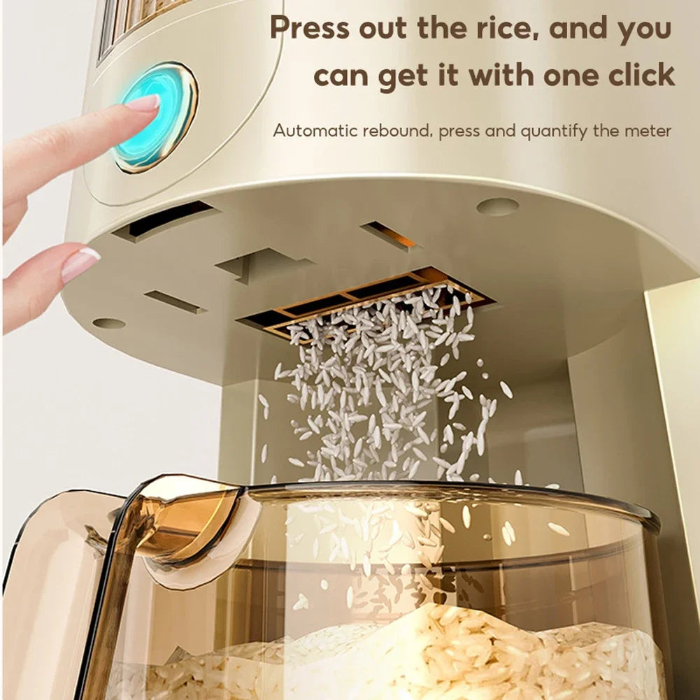 5/10KG Rice Storage Container Dry Food Dispenser Insect-Proof Rice Bucket Large Capacity Cereal Storage Box for Home Kitchen