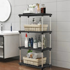 1PC Multi-Level Storage Rack For Kitchen And Bathroom, Snack Storage Rack For Floor In The Living Area