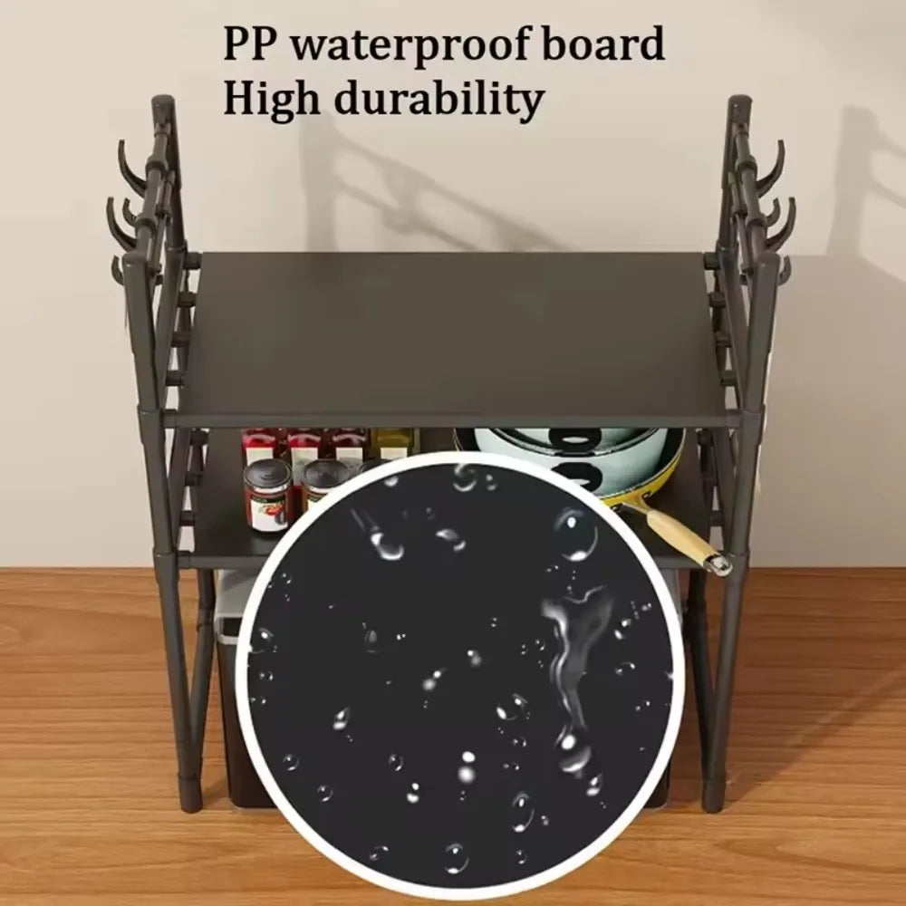 Multi Layer Kitchen Storage Rack Microwave Oven Rack Simple Vertical Storage Rack Kitchen Accessories Countertop Seasoning Rack