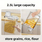 2.5L Covered Moisture-proof Sealed Storage Container - Used for Grain, Nut, Flour, Rice Food Storage Boxes