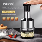 Stainless Steel Manual Hand Chopper Kitchen Tools Garlic Chopper Vegetable Slicer Mini Mincer Crusher for Garlic Ginger Herb Nut