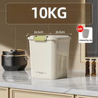 10KG Rice Container Rice Storage Box Sealed Cereal Dispenser with Buckle Insect Proof Grain Pet Food Container Kitchen Organizer