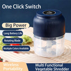 250ml Mini Wireless USB Rechargeable Electric Vegetable Chopper Garlic Crusher Food Chopper for Kitchen Gadgets for Garlic