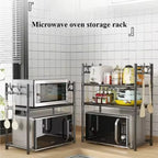Multi Layer Kitchen Storage Rack Microwave Oven Rack Simple Vertical Storage Rack Kitchen Accessories Countertop Seasoning Rack