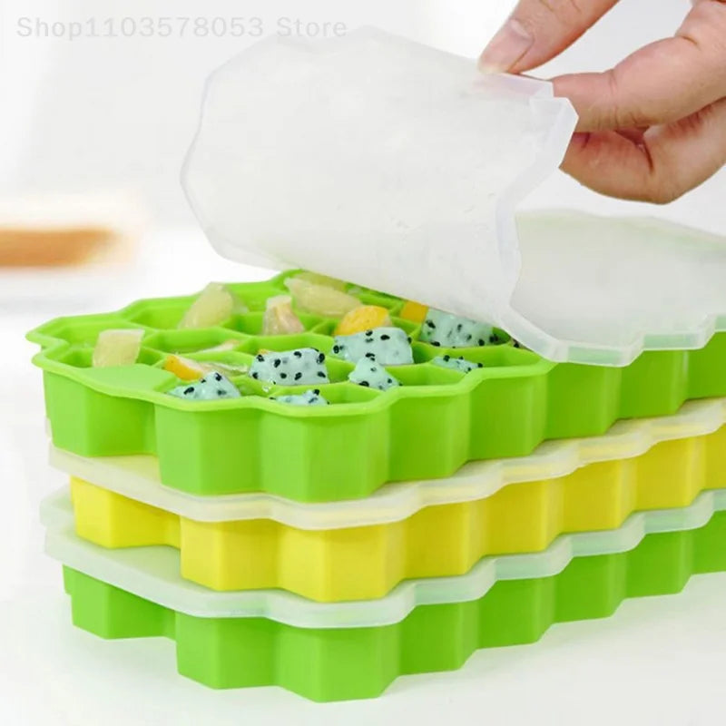 37 Grids Silicone Meatball Mold With Lid Honeycomb Rice Ball Maker Fish Balls Beef Balls Mold Meat Tools Kitchen Accessories