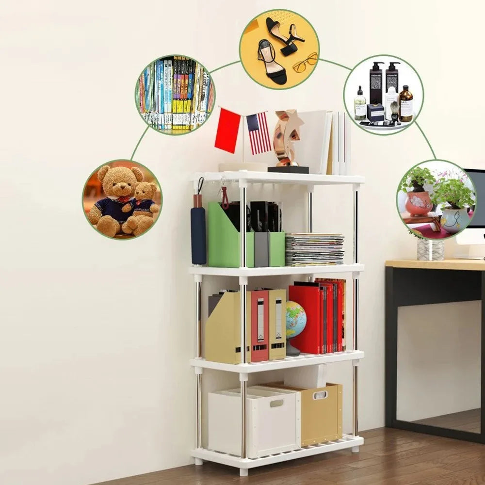 1PC Multi-Level Storage Rack For Kitchen And Bathroom, Snack Storage Rack For Floor In The Living Area