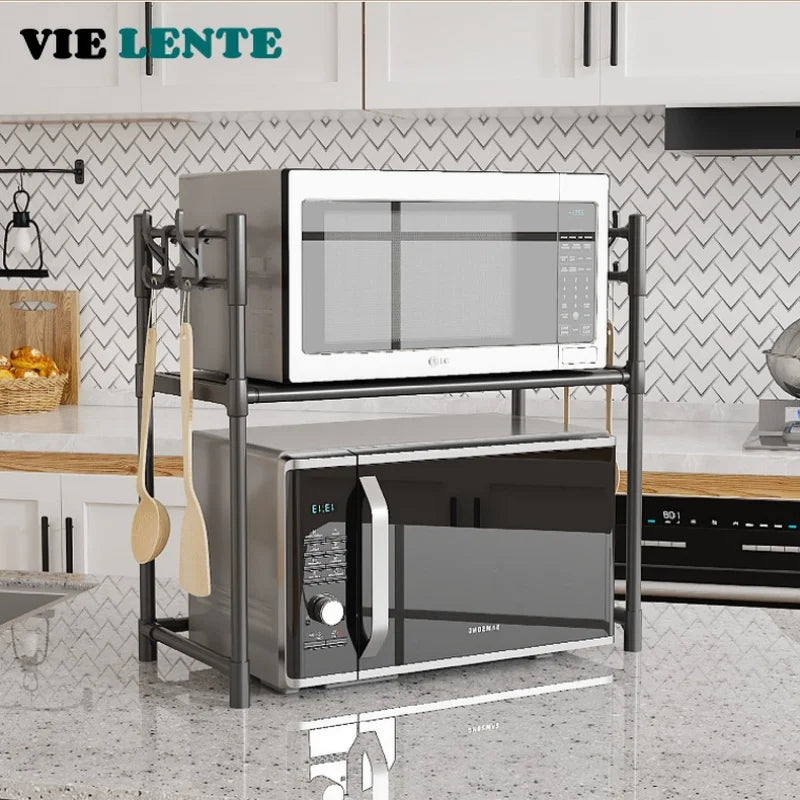 Kitchen Storage Rack Multi-Layer Microwave Rack Simple Standing Countertop Condiment Oven Organizer Shelf Kitchen Accessories