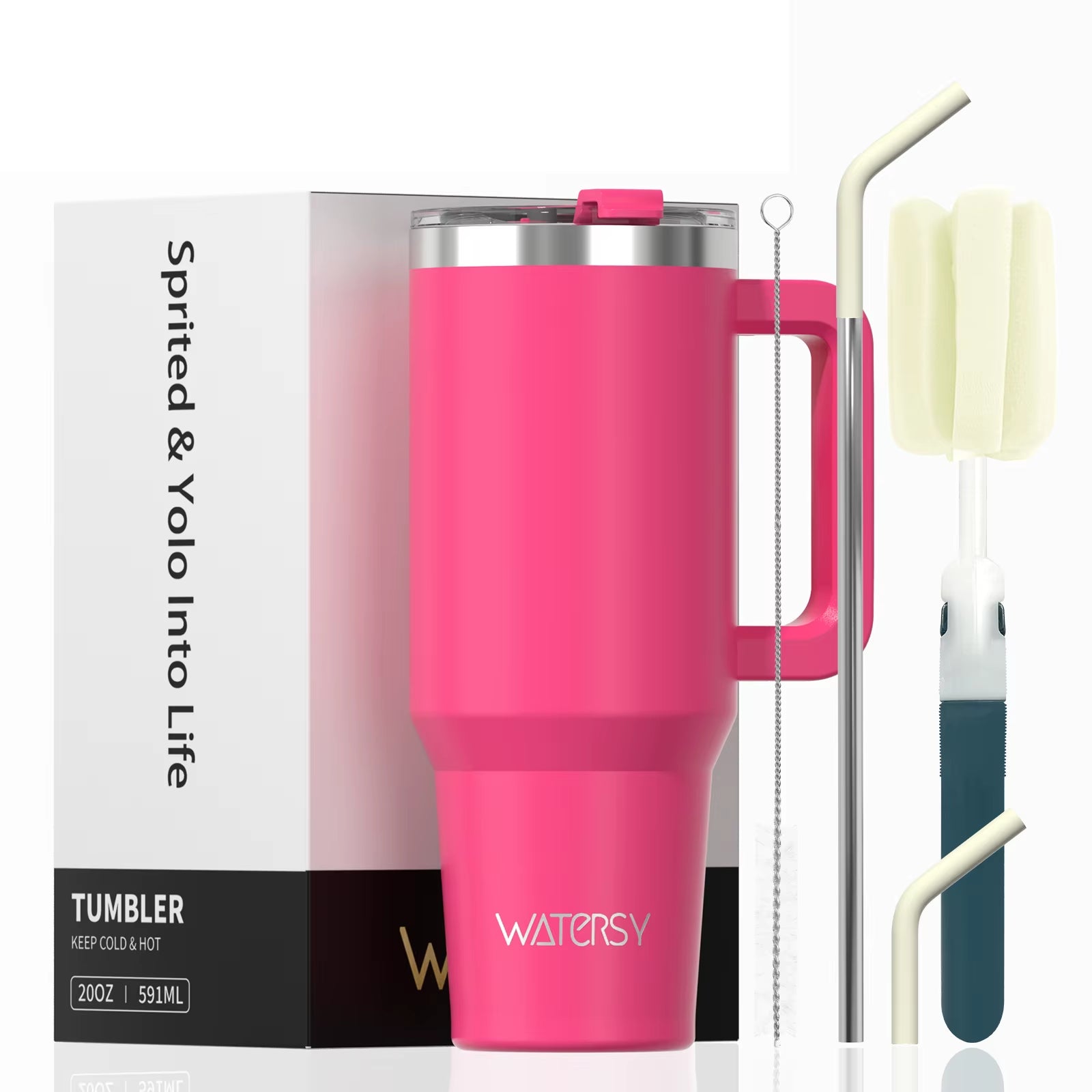 30/40Oz Tumbler with Handle and Straw Large Capacity Stainless Steel Thermal Cup for Coffee Double Vacuum Insulated Mug