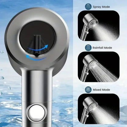 5-Layer Filter High-Pressure Shower Head | Multi-Mode Adjustable Spray | Water Saving & Purifying Handheld Shower